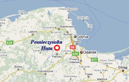 Pomieczyńska Huta na mapie Polski